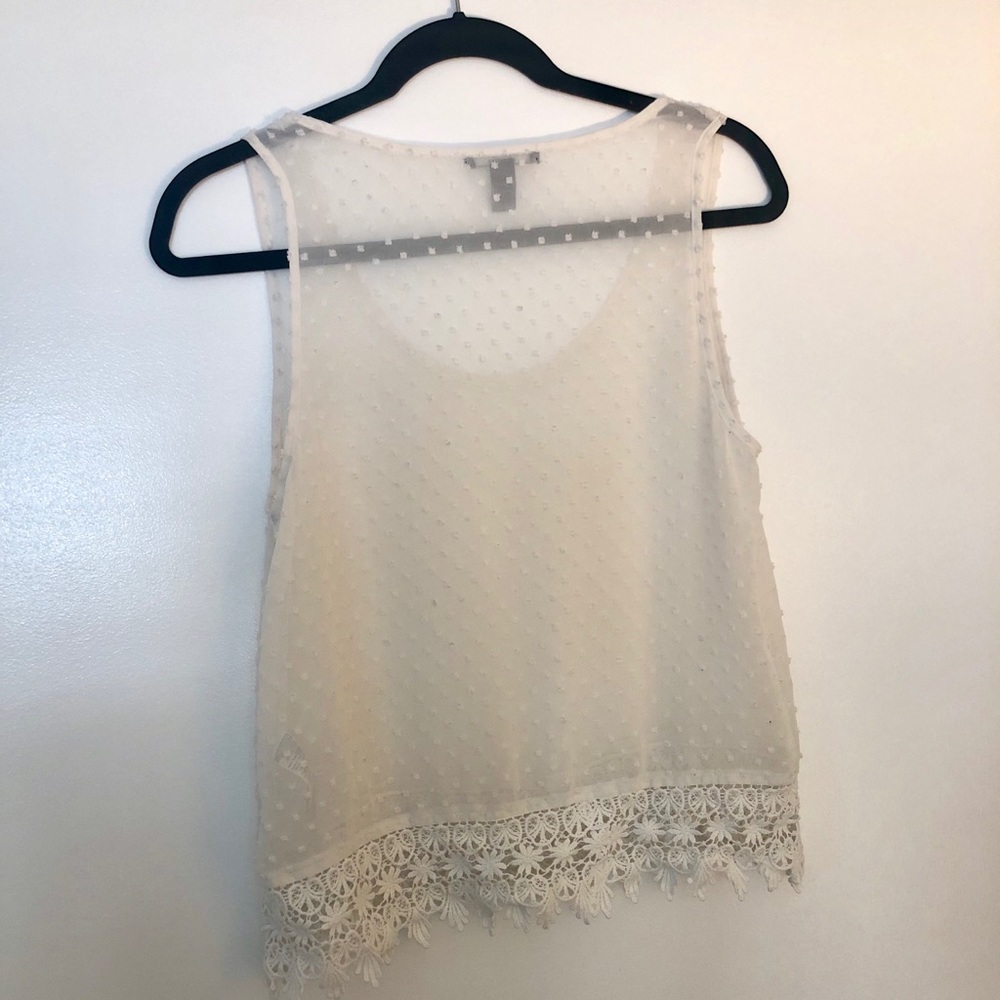 Boho Lace Detail Sleeveless Top - Picture 5 of 5